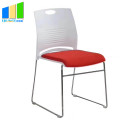 Fabric Armless Metal Classroom Training Visitor Staff Stacking Chairs Plastic Stackable Office Chairs